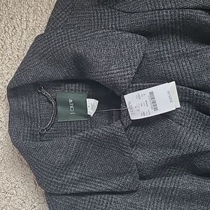 NWT - J. Crew Women's Wool Coat Grey/Hounds Tooth Sz 8